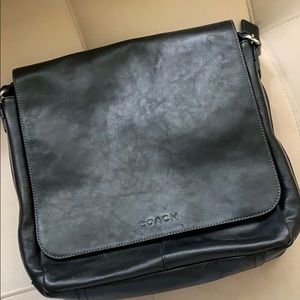 Men’s coach leather messenger bag